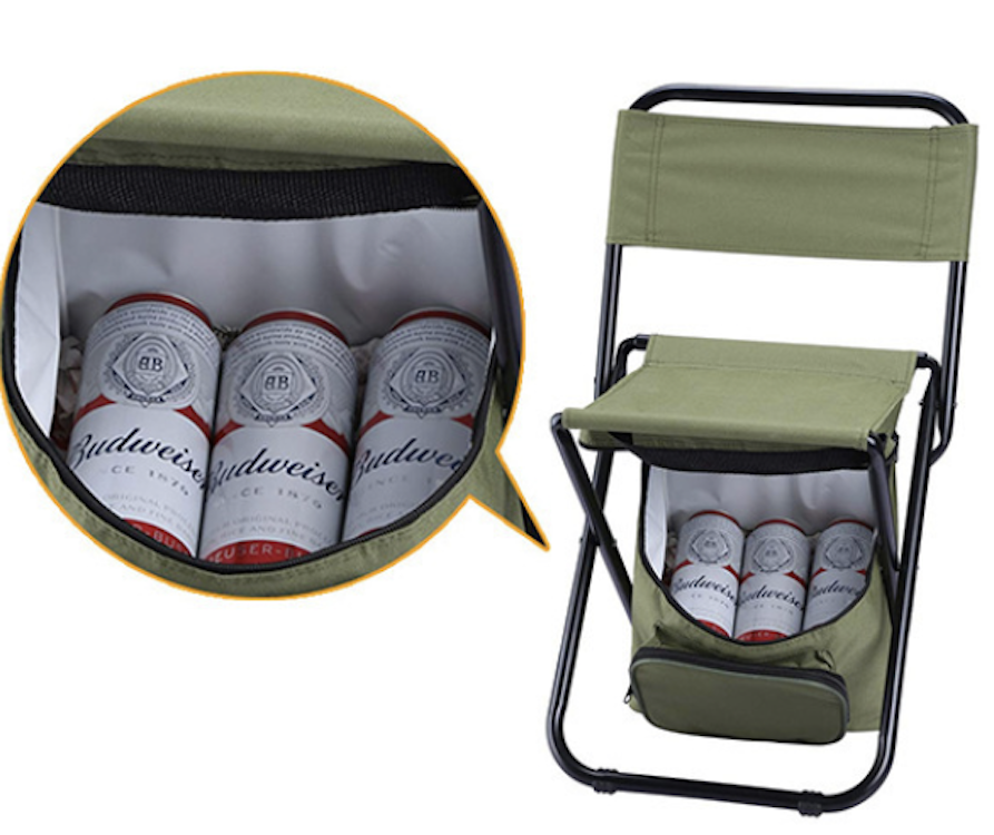 Folding Fishing Chairs with Cooler Bag 1