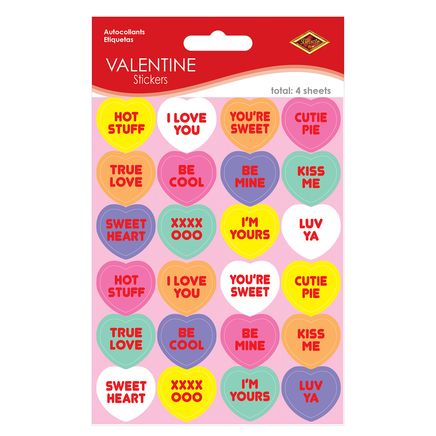 Valentine Candy Heart Stickers