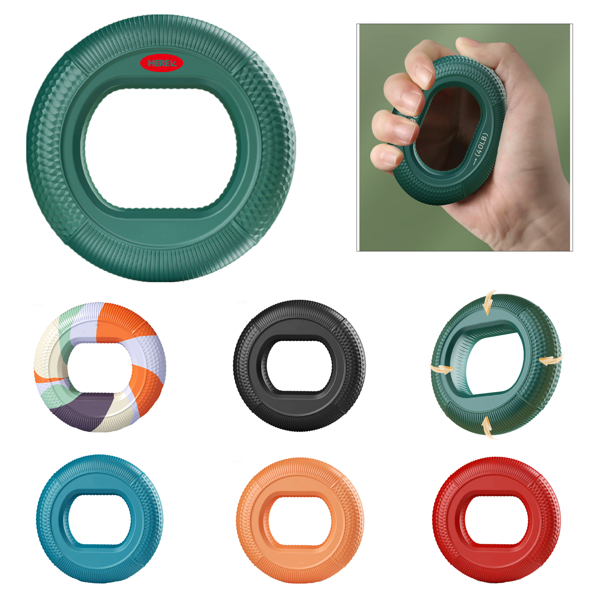 Silicone Adjustable Strength Grip Ring 3