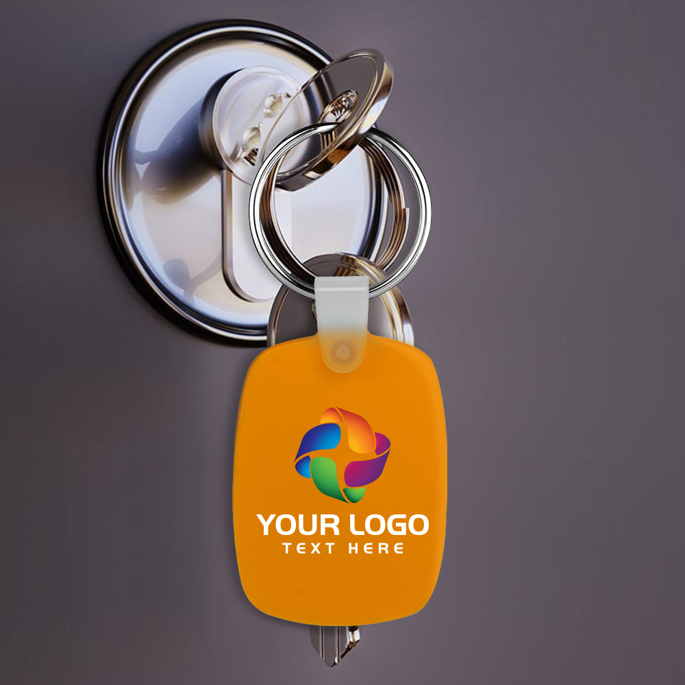 Oval Shaped Silicone Keychain 5