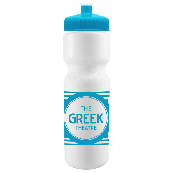 Cyclo-Cross 28oz Bike Bottle - White w/Push-Pull Lid 10