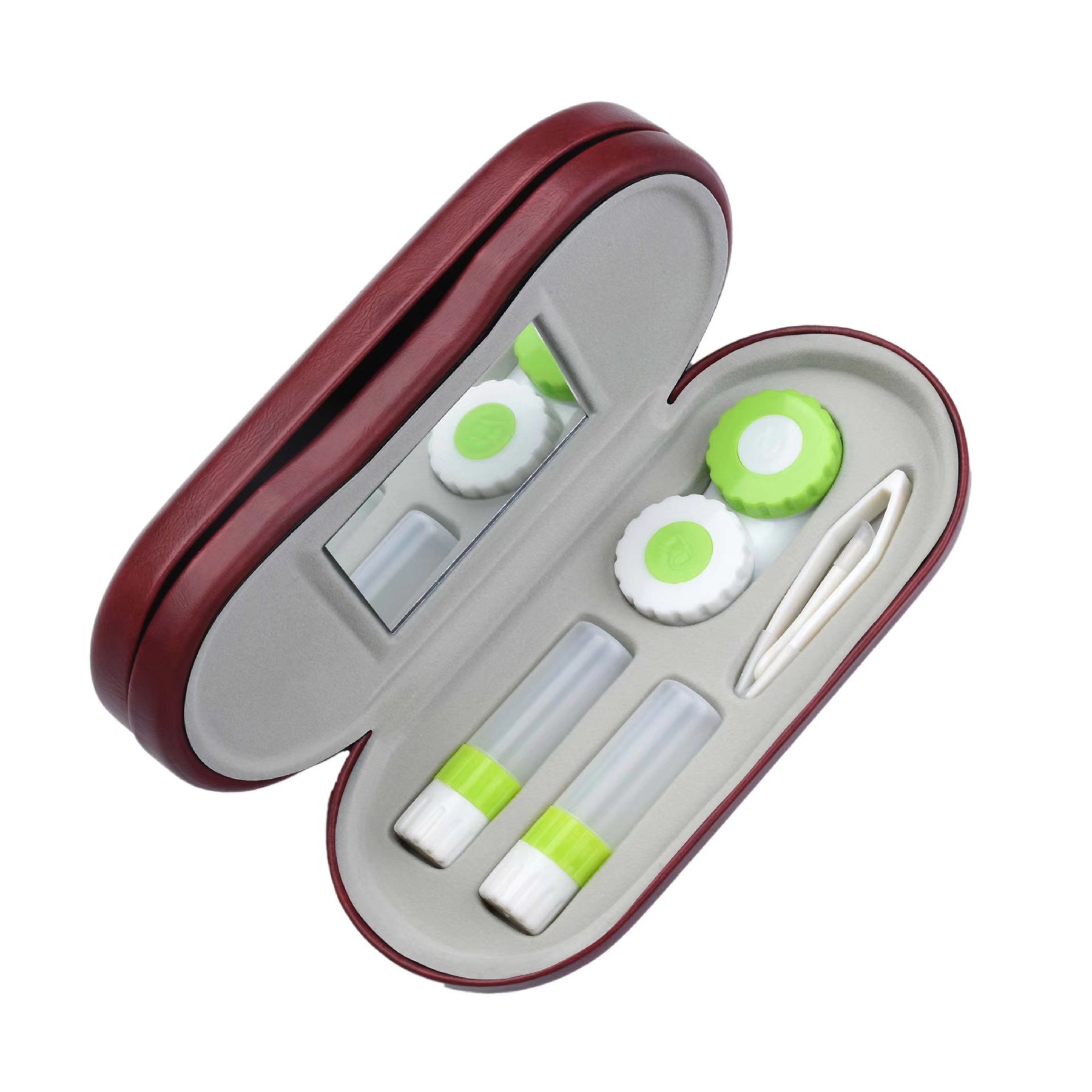 Double Layer Eyeglass Case with Mirror 4
