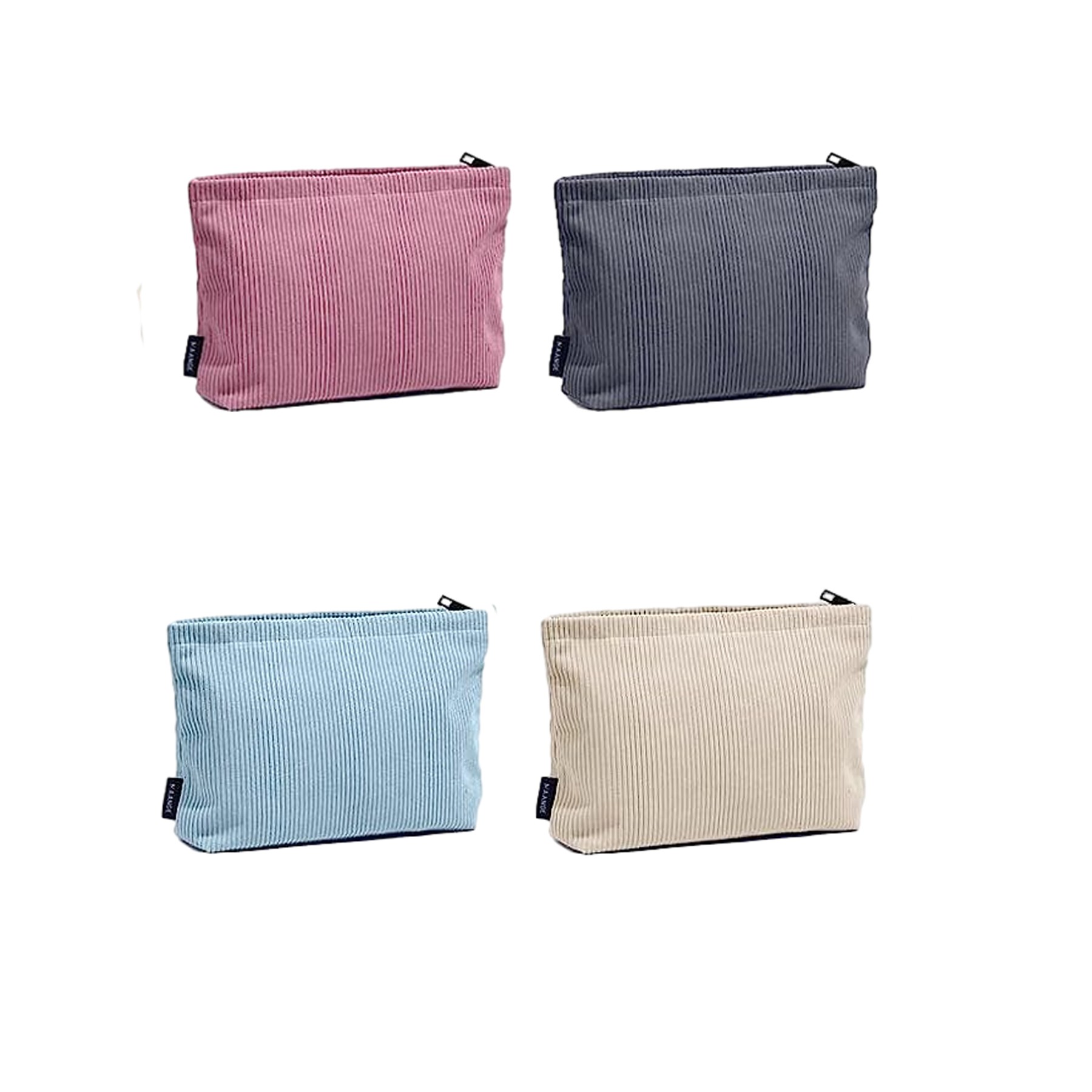 Corduroy Portable Versatile Zipper Makeup Bag 3