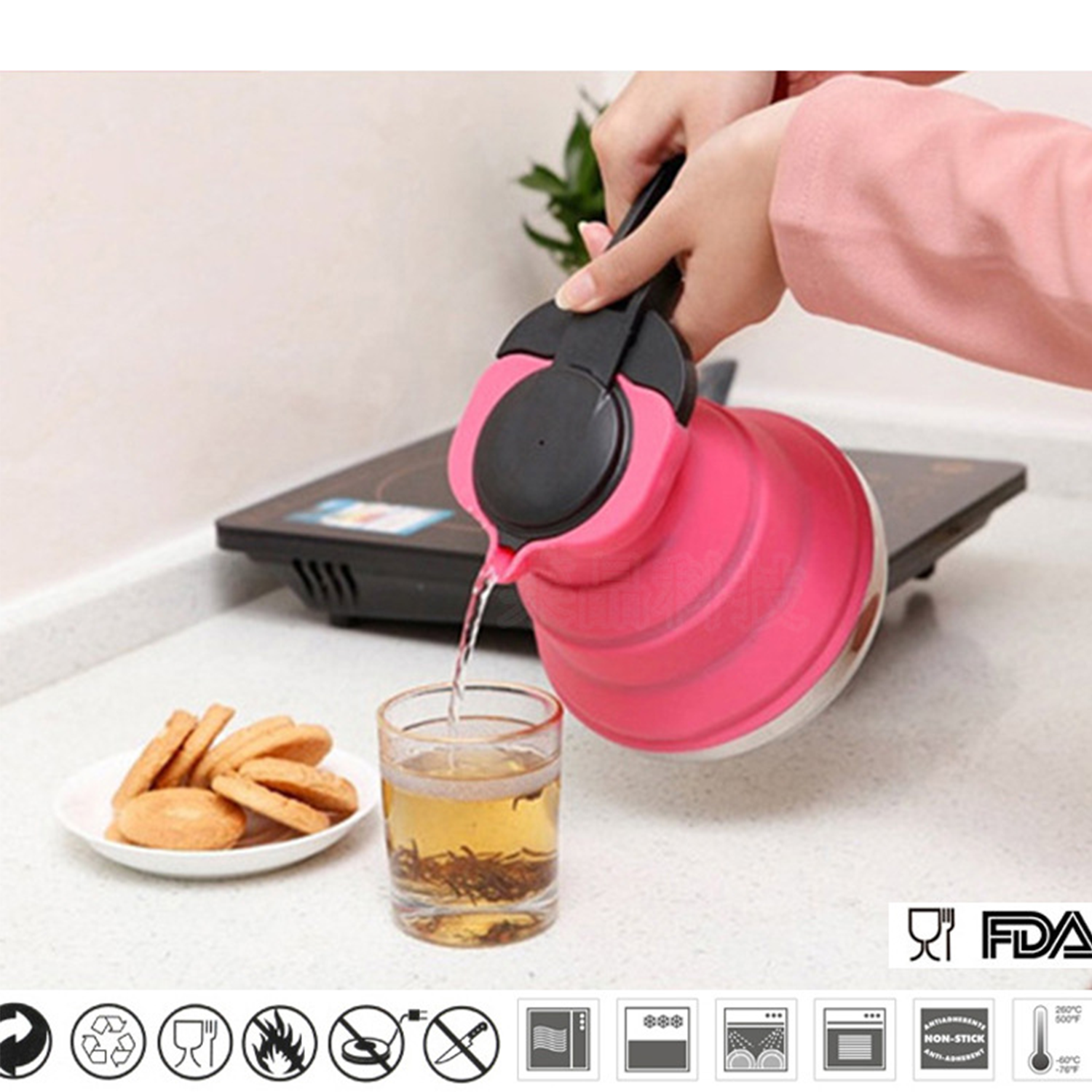 50oz Collapsible Camping Kettle for Hiking 7