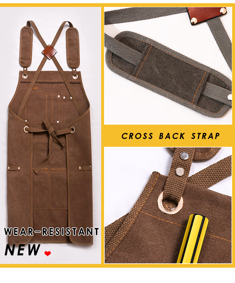 Chef Customized Sleeveless Adjustable Unisex Strap Aprons/ Large Pockets 12
