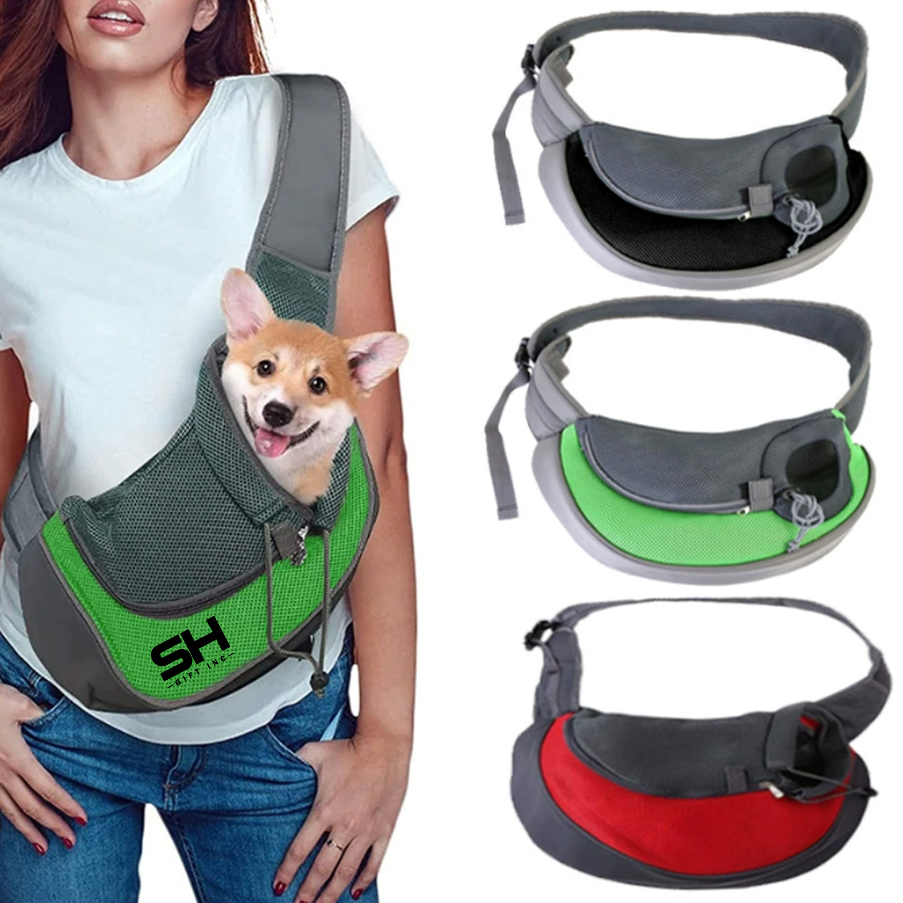Pet Sling Carrier for Small Dogs & Cats 2