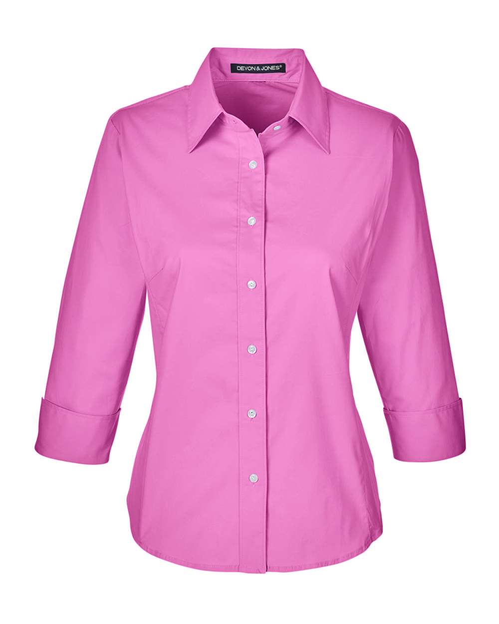 Women's Perfect Fit™ Three-Quarter Sleeve Stretch Poplin Dress Shirt - DP625W 27