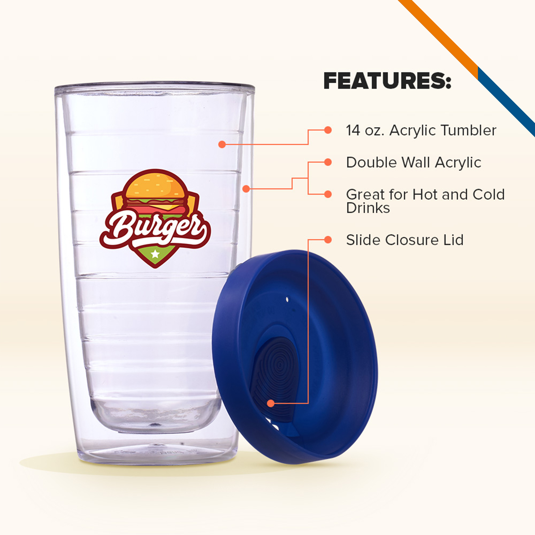 Ragge Acrylic Tumbler - 14 OZ. 8