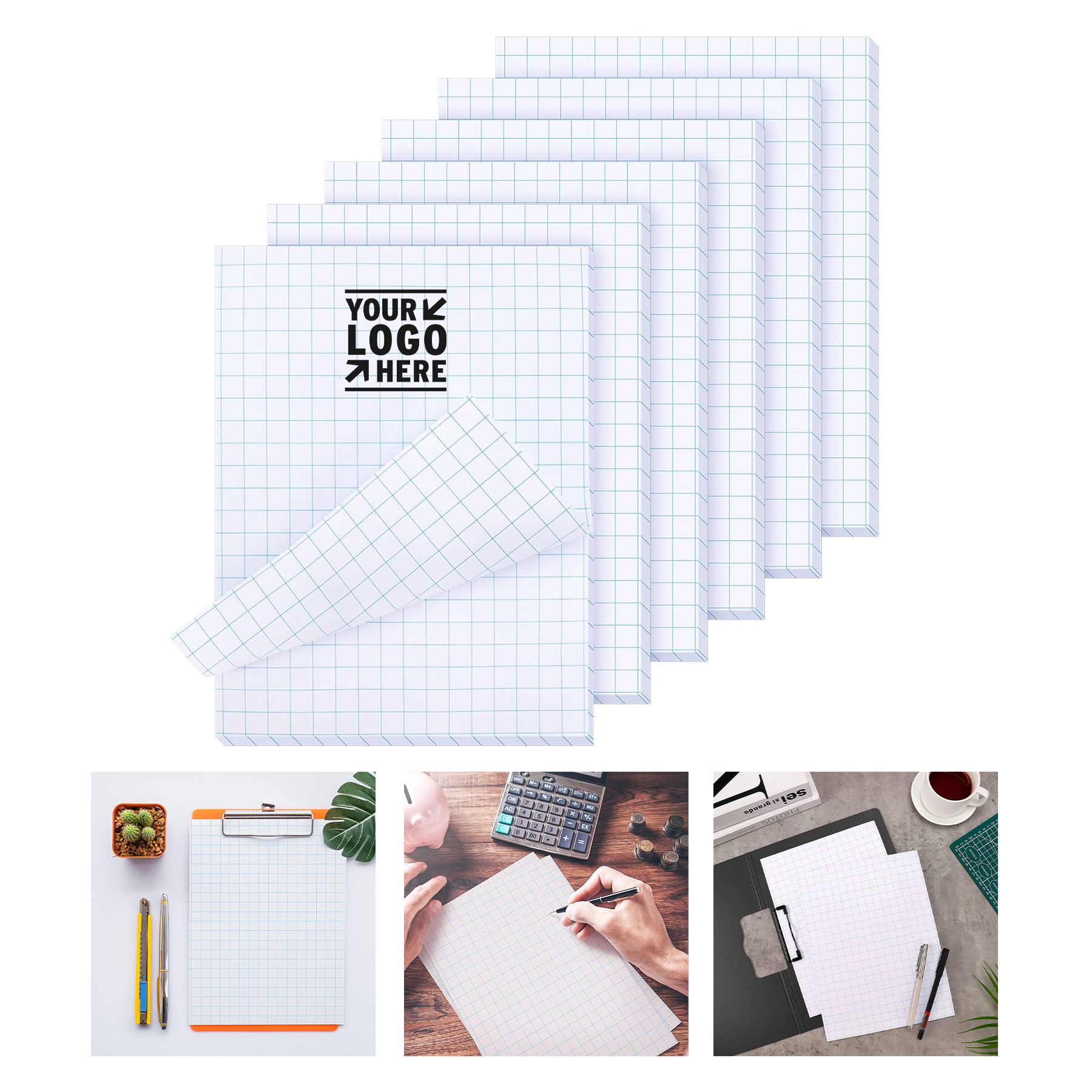 8.5" x 11" 50 Sheets Double Sided Graph Paper Pad 2
