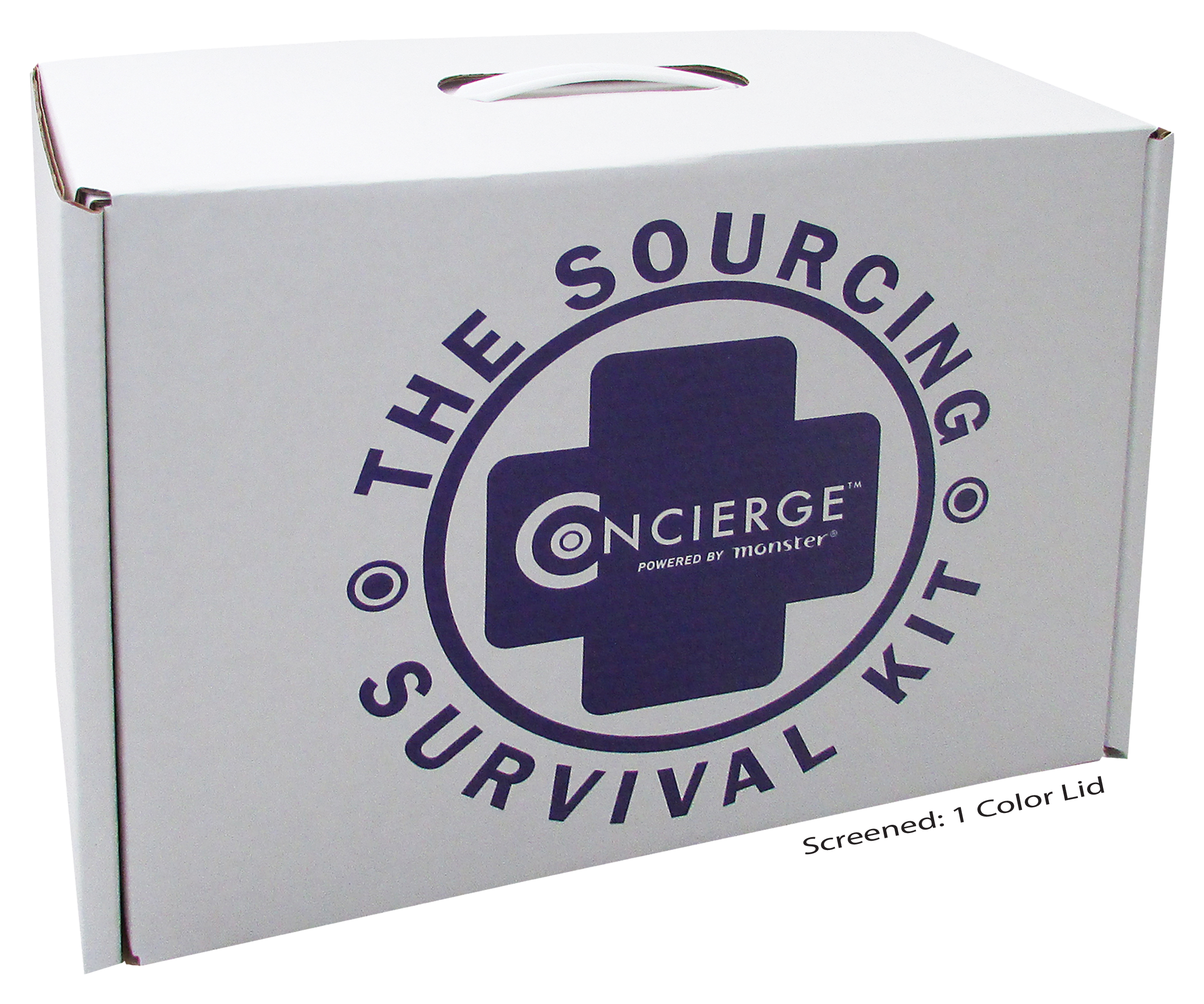 13" x 10" x 4 1/2" - B-Flute Tuck Box with Handle 1