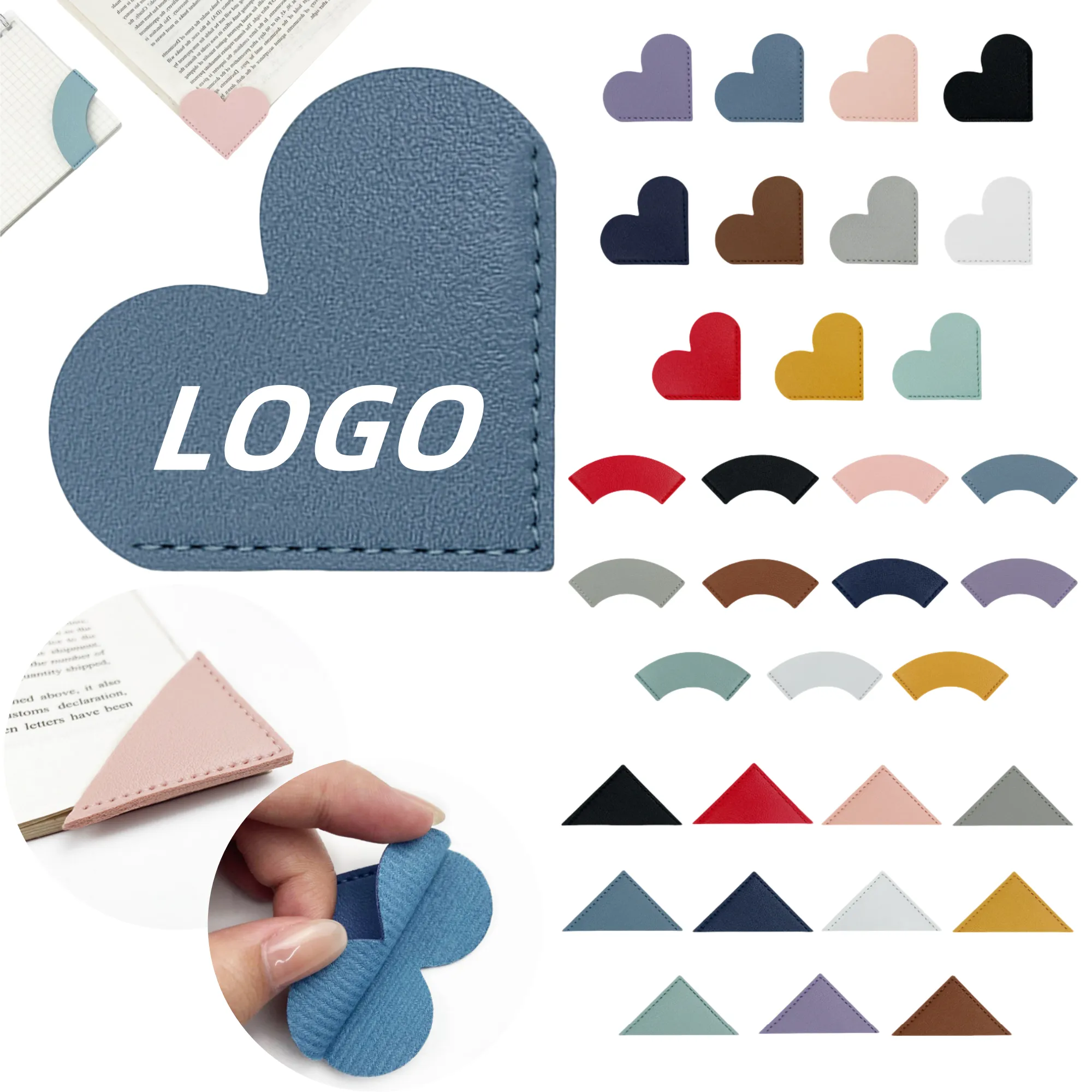 Heart-Shaped Leather Bookmark 1