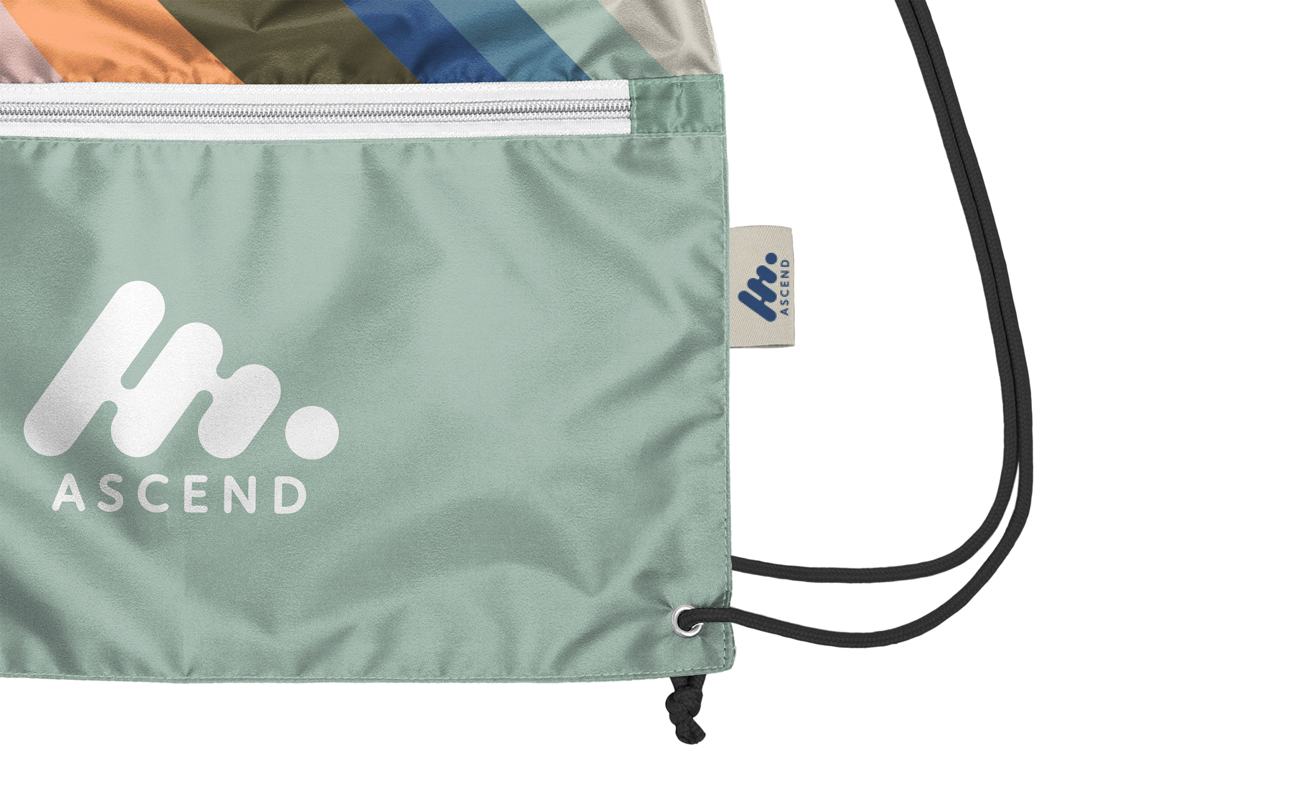 Recycled Zipper Drawstring Bag 4