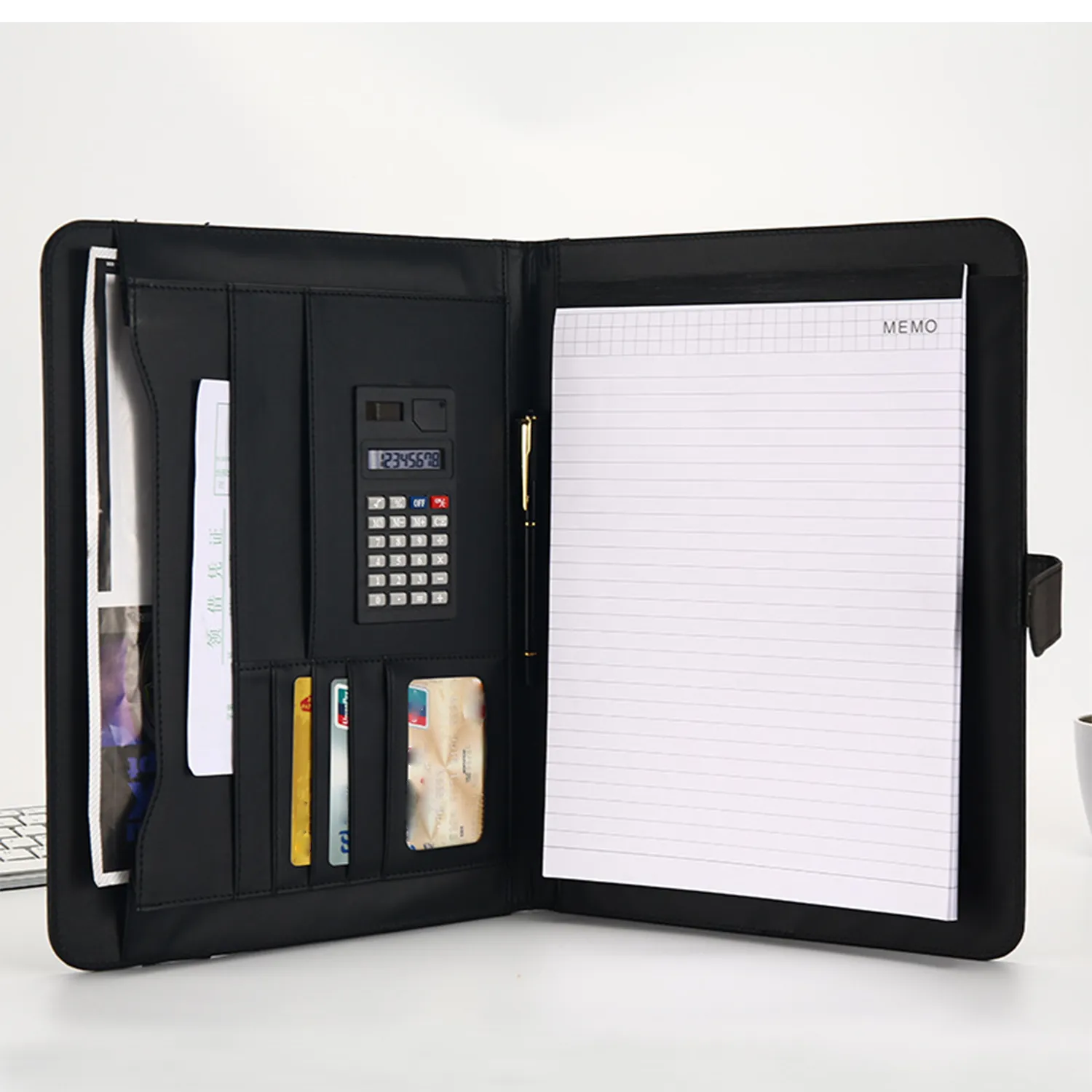 PU Leather Business Portfolio with Calculator and Notebook 3