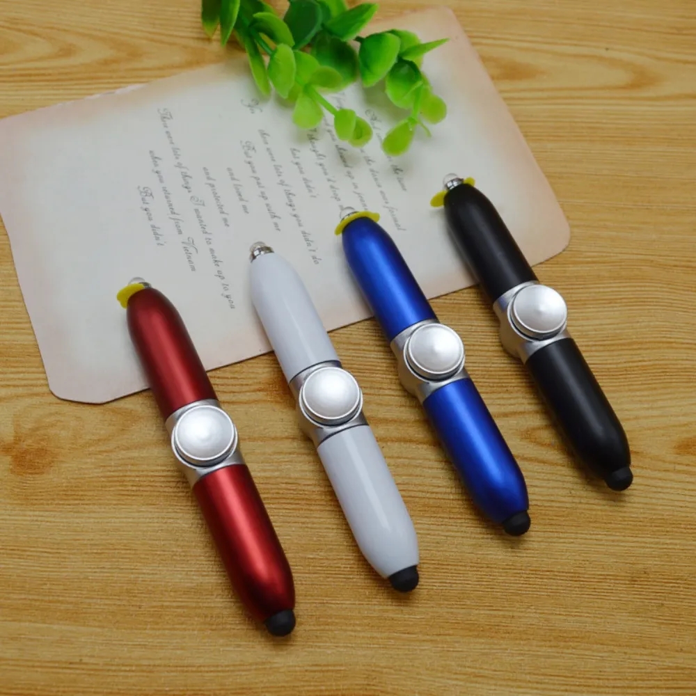 Metal Spinning Fidget Ballpoint Pen with LED Light 4