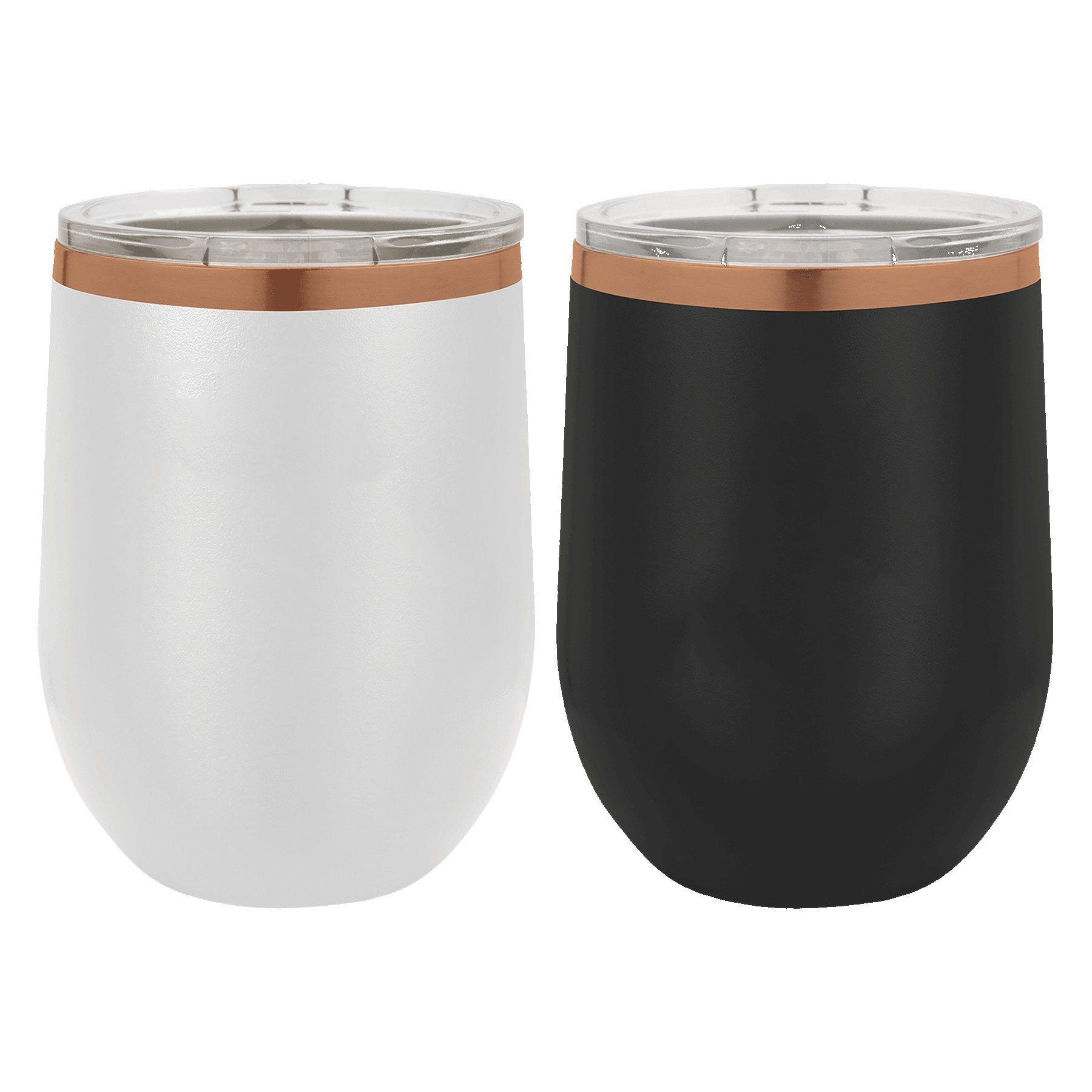 Polar Camel 12 Oz. ION-Plated Rose Gold Stemless Wine Tumbler 13