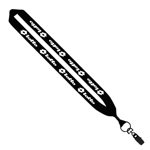 1" Cotton Lanyard with Metal Crimp & Metal Bulldog Clip 4