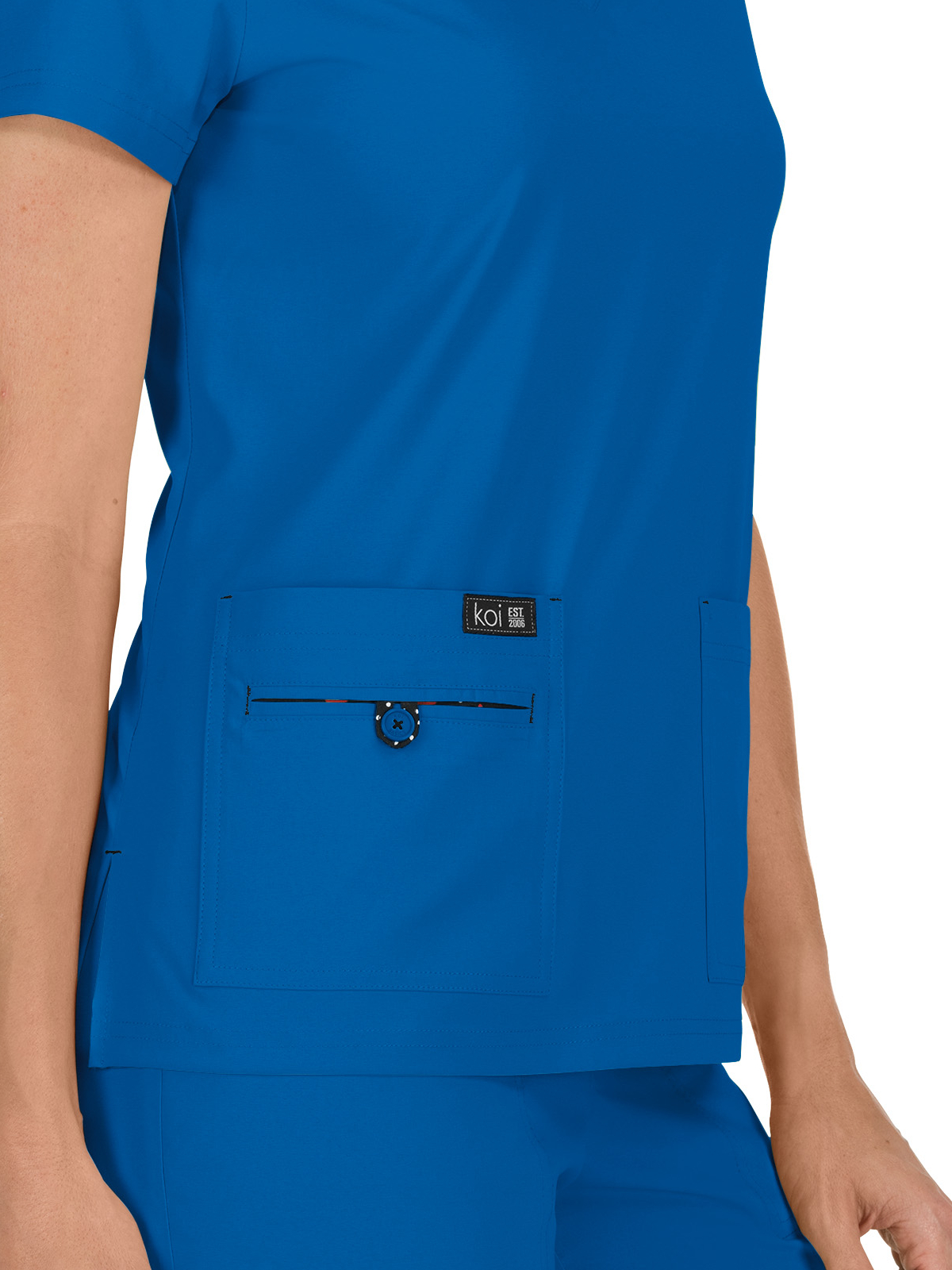 koi - Basics - Women's Four-Pocket Stretch V-Neck Becca Top 38