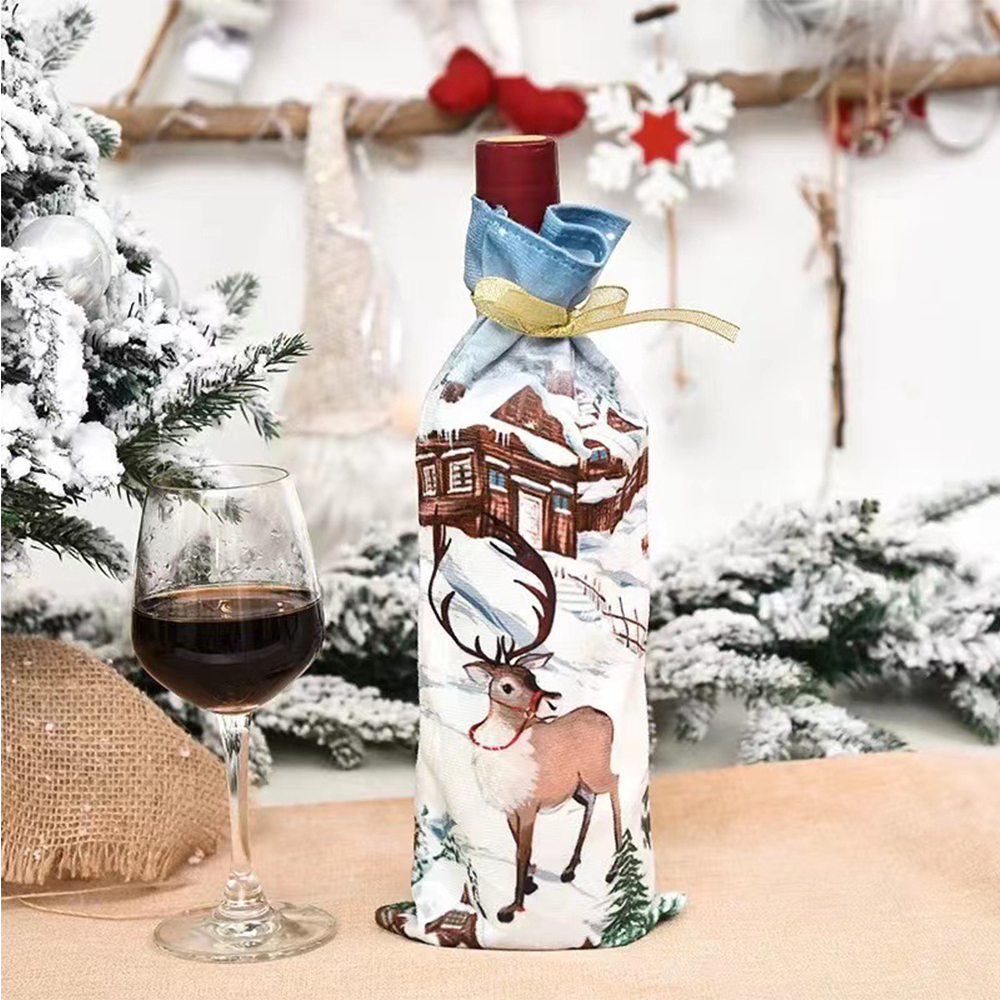 Christmas Fleece Wine Bottle Holder 6