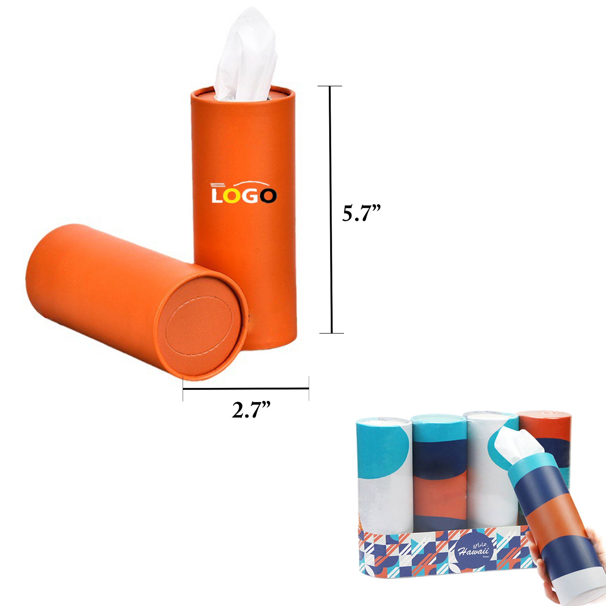 Round Car Tissue Paper Dispenser Holder 3