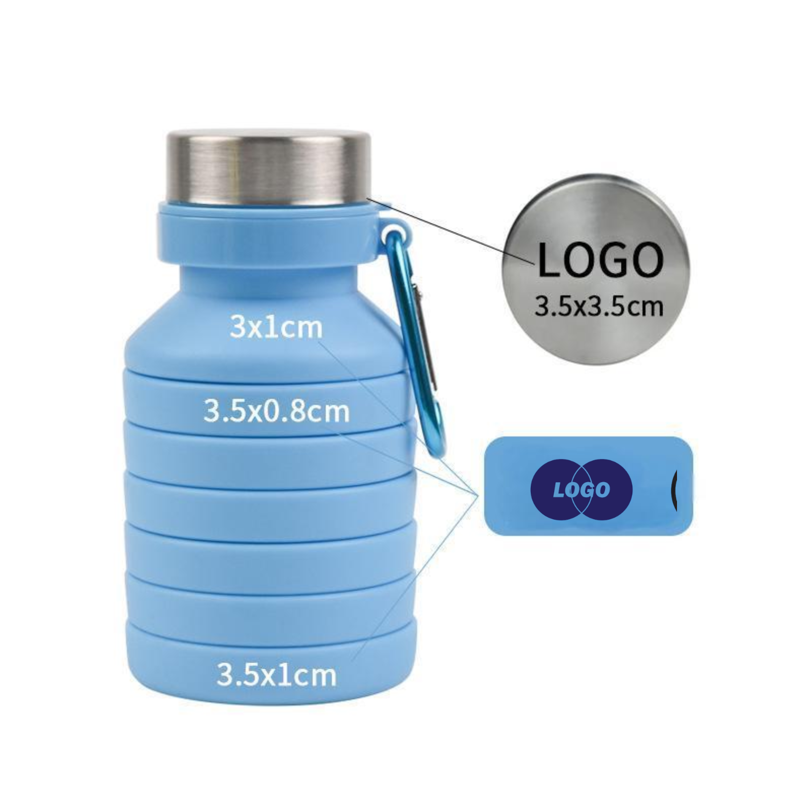 Outdoor silicone folding water cup 4