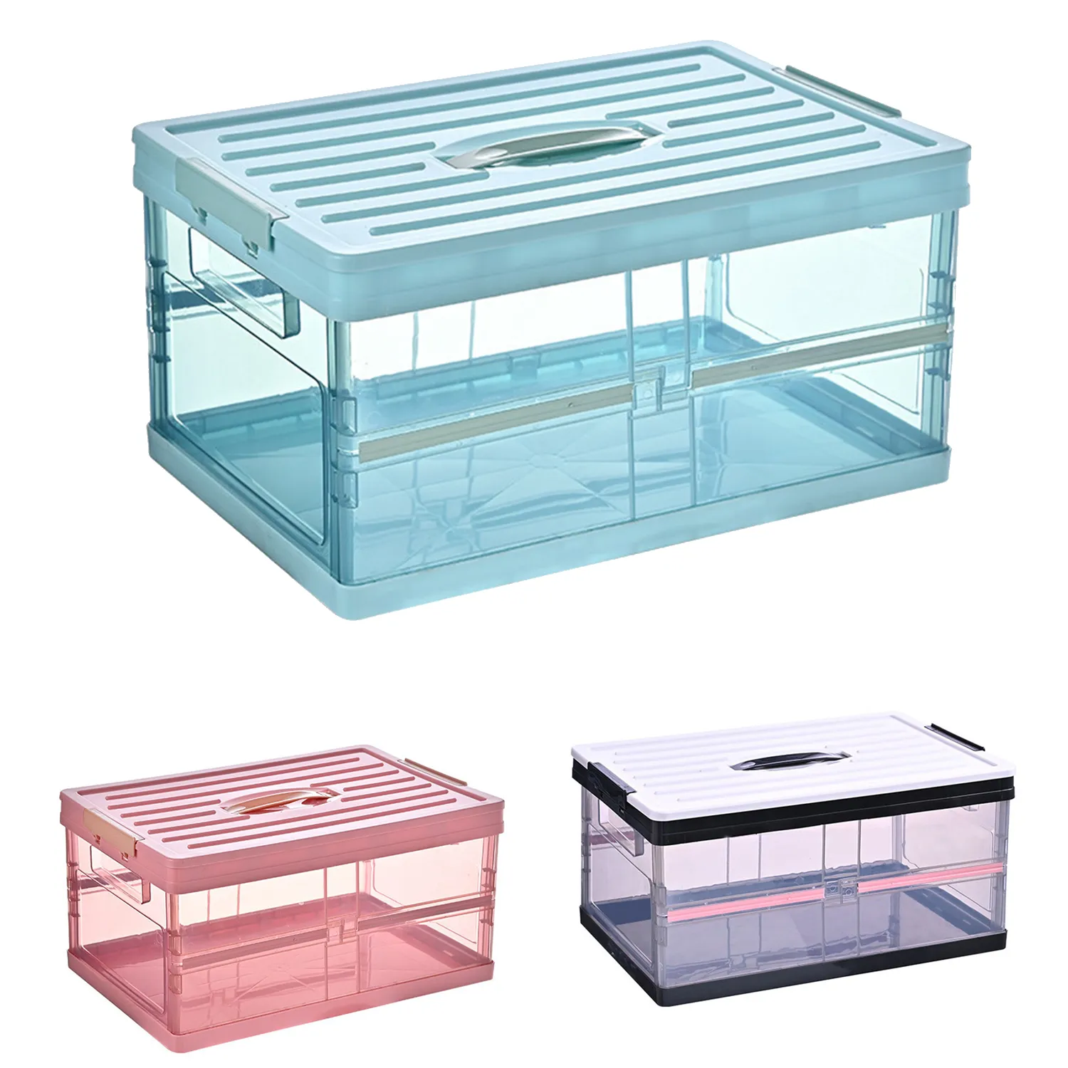 30L Foldable Storage Bin With Lid 2