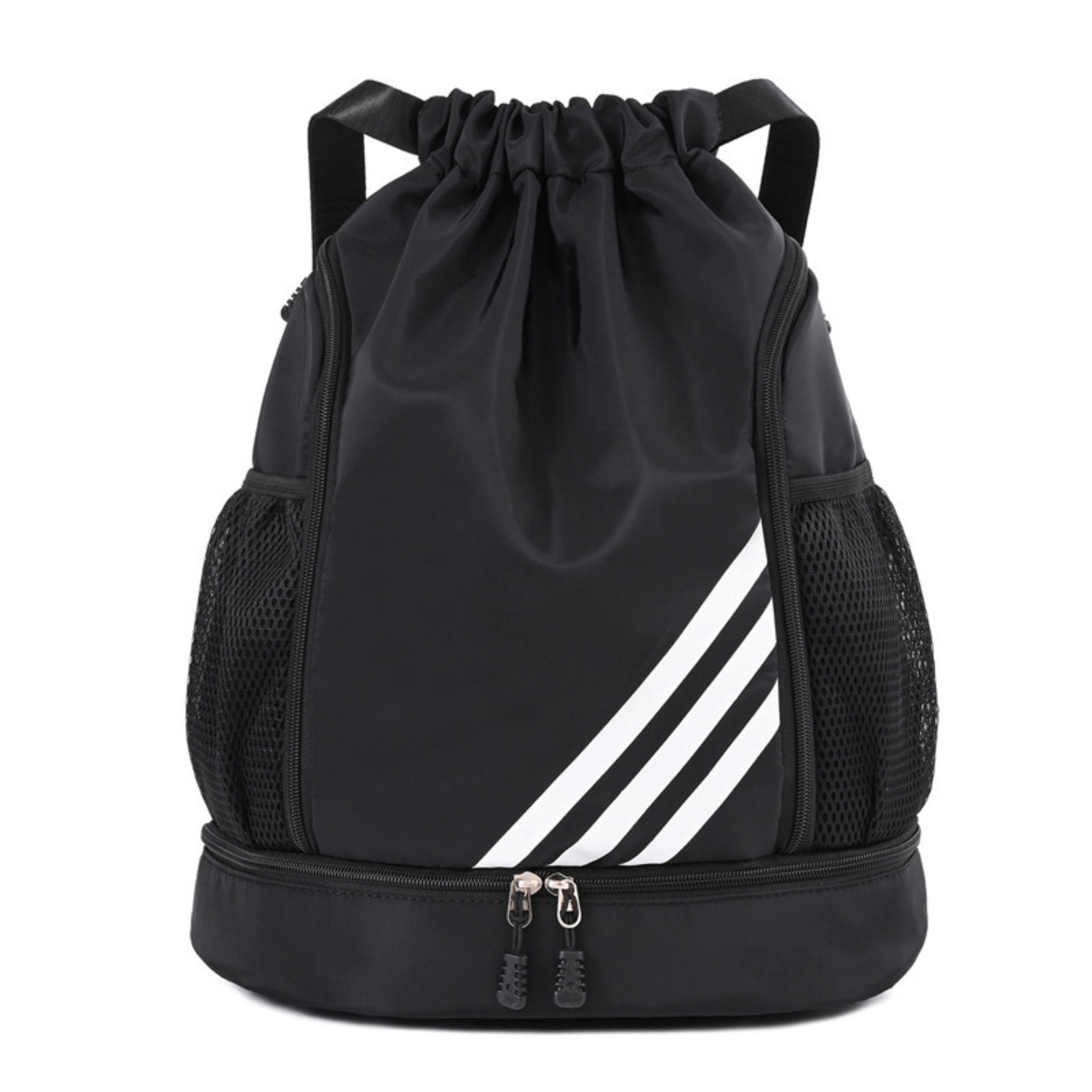 Sports Drawstring Backpack with Shoes Compartment 2