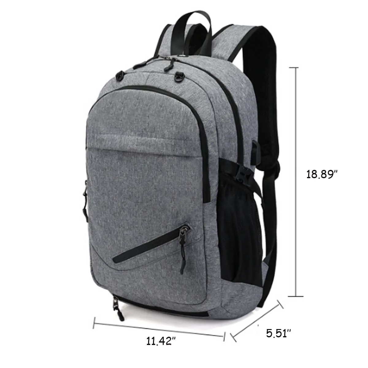 15.6 Inch Basketball Bags Laptop Backpack W/ USB Port 8