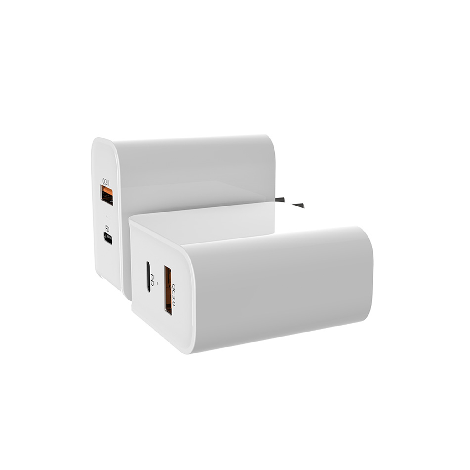 Dual Port Quick Charging Wall Charger - PD 30W + QC3.0 5