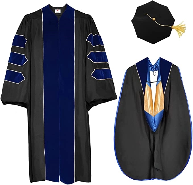 Doctoral Graduation Gown, Hood and Tam 8 Sided 6