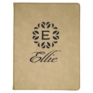 9 1/2" X 12" Laserable Leatherette Portfolio With Notepad 3