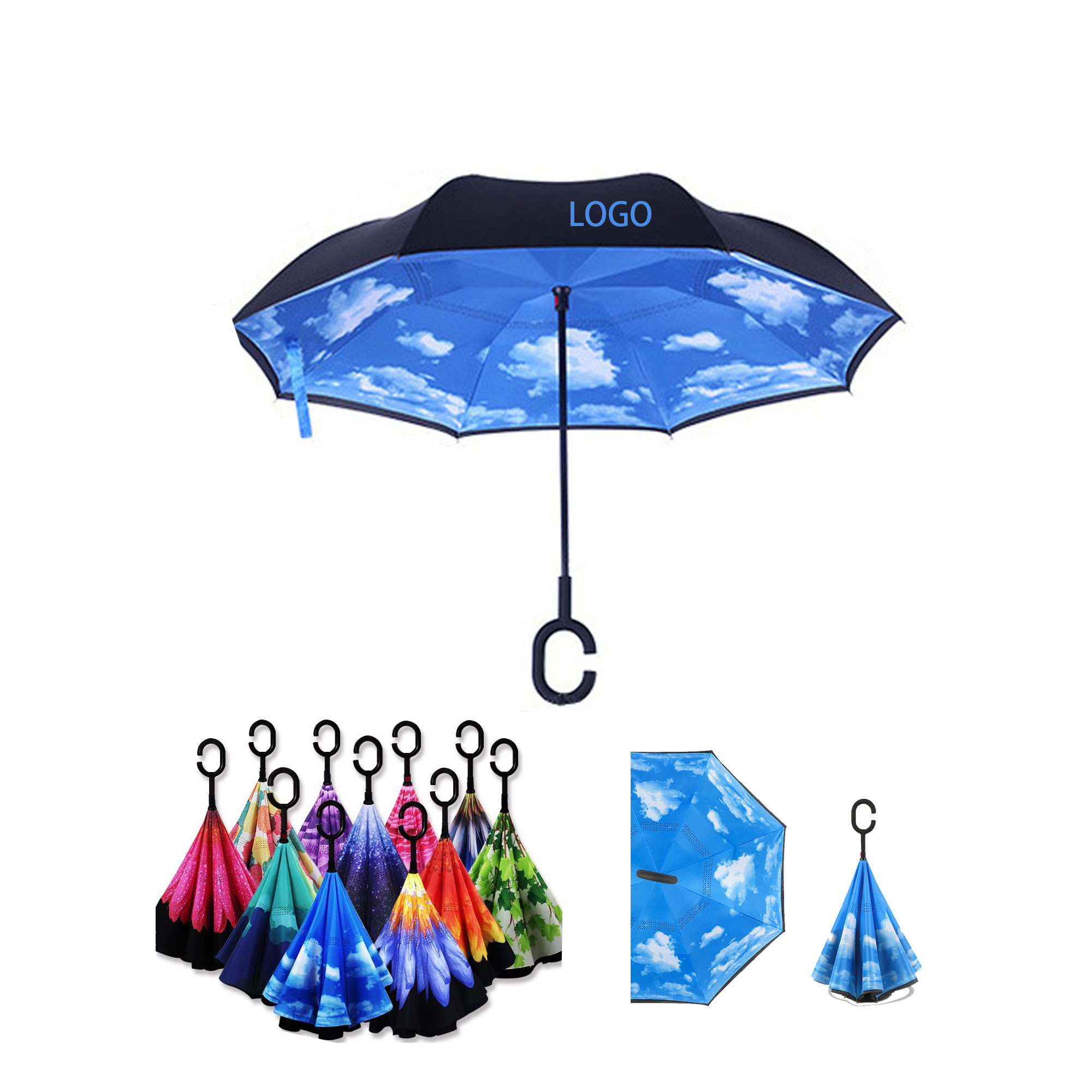 49" Folding Inverted Umbrella 3