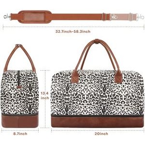 Leopard Print PU Leather Travel Bag 4