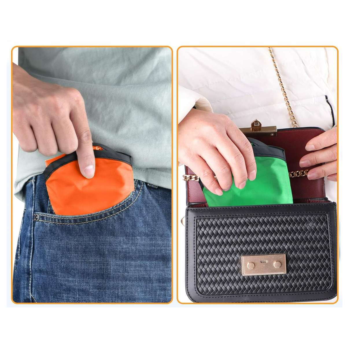 Customizable Foldable Flying Disc Hand Fan w/ Pouch 1