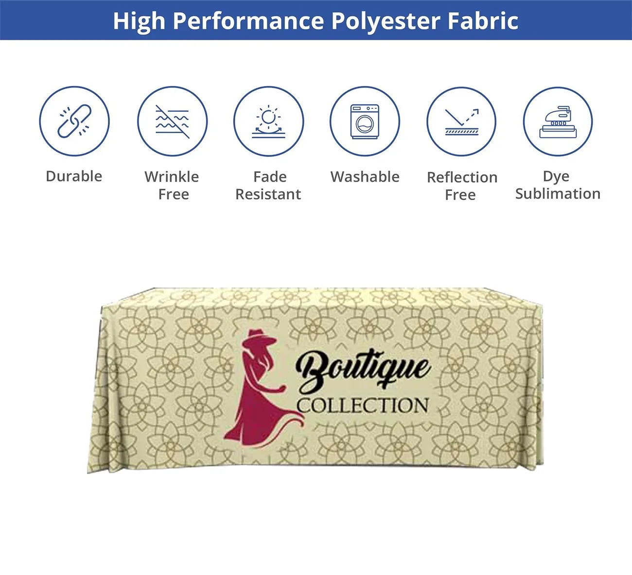 Pleated Table Cover (6' x 2.5') 6