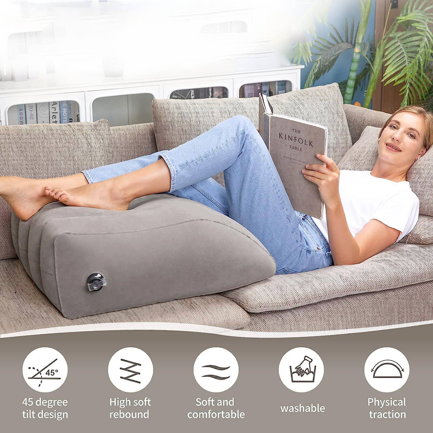 Inflatable Footrest For Relaxation And Fatigue Relief 5