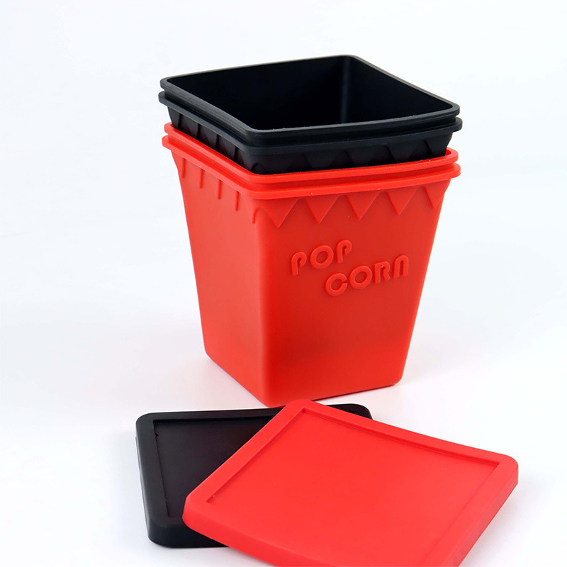 Square Silicone Popcorn Bowl 4