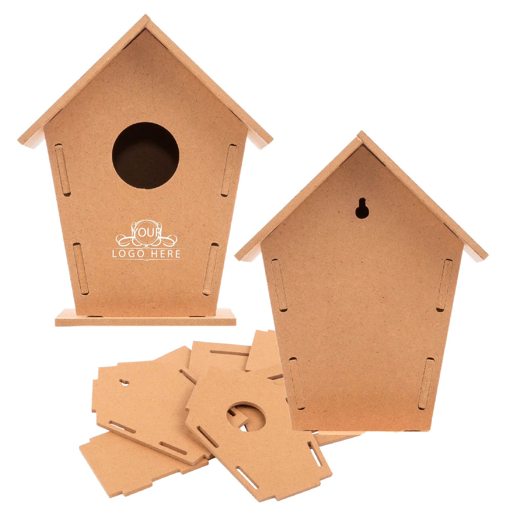 Natural Wooden Bird House 4
