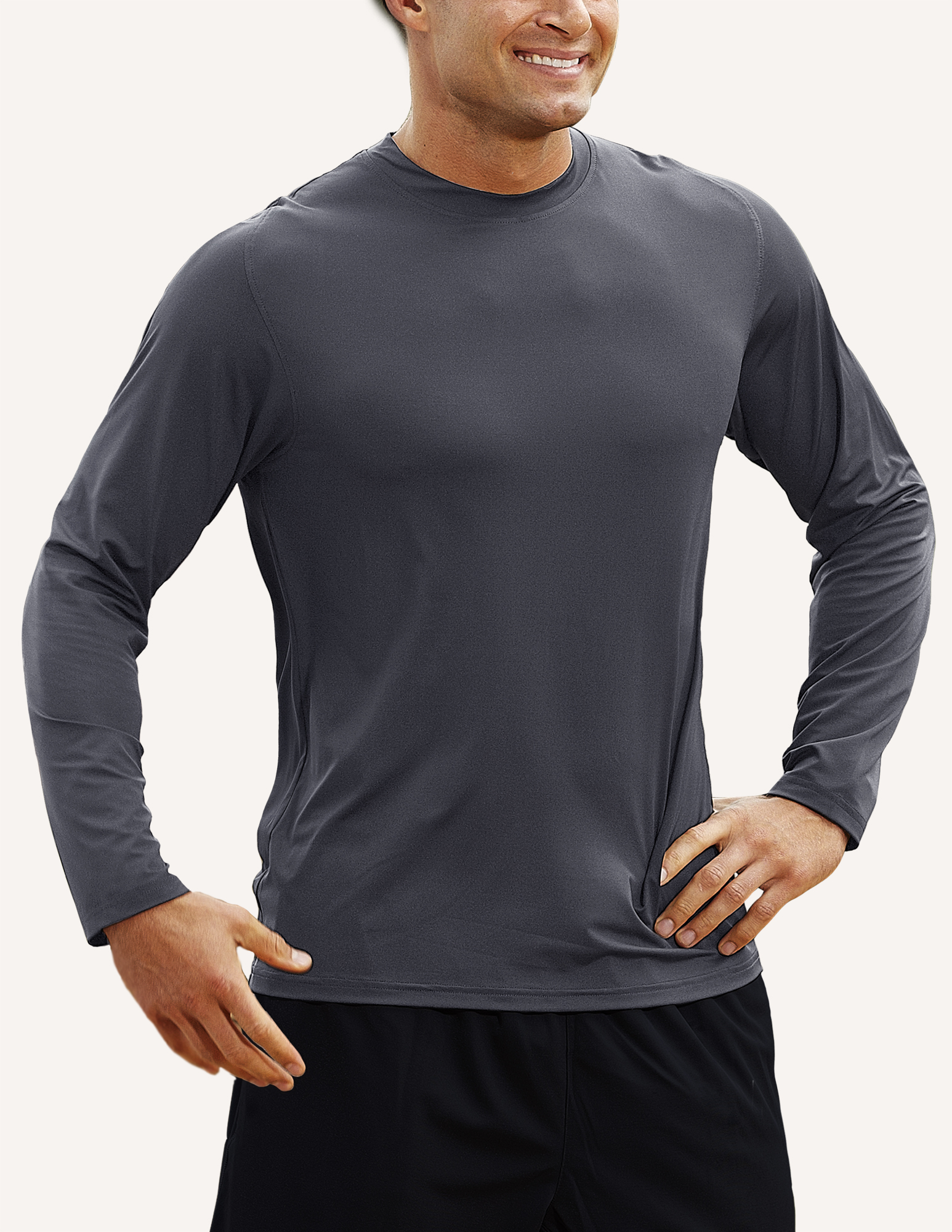 Men's Catalyst Long Sleeve Fitted Crew Neck Shirt 2