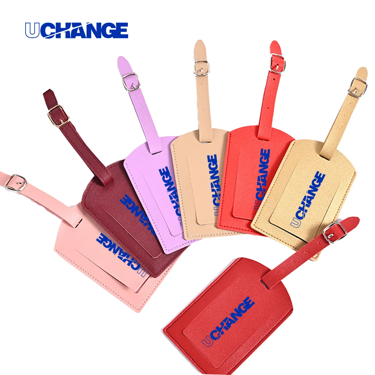 PU Leather Luggage Tag With Buckle Strap 3