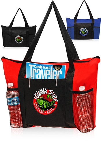 Zipper Non-Woven Tote Bag - 19" W x 14" H 6