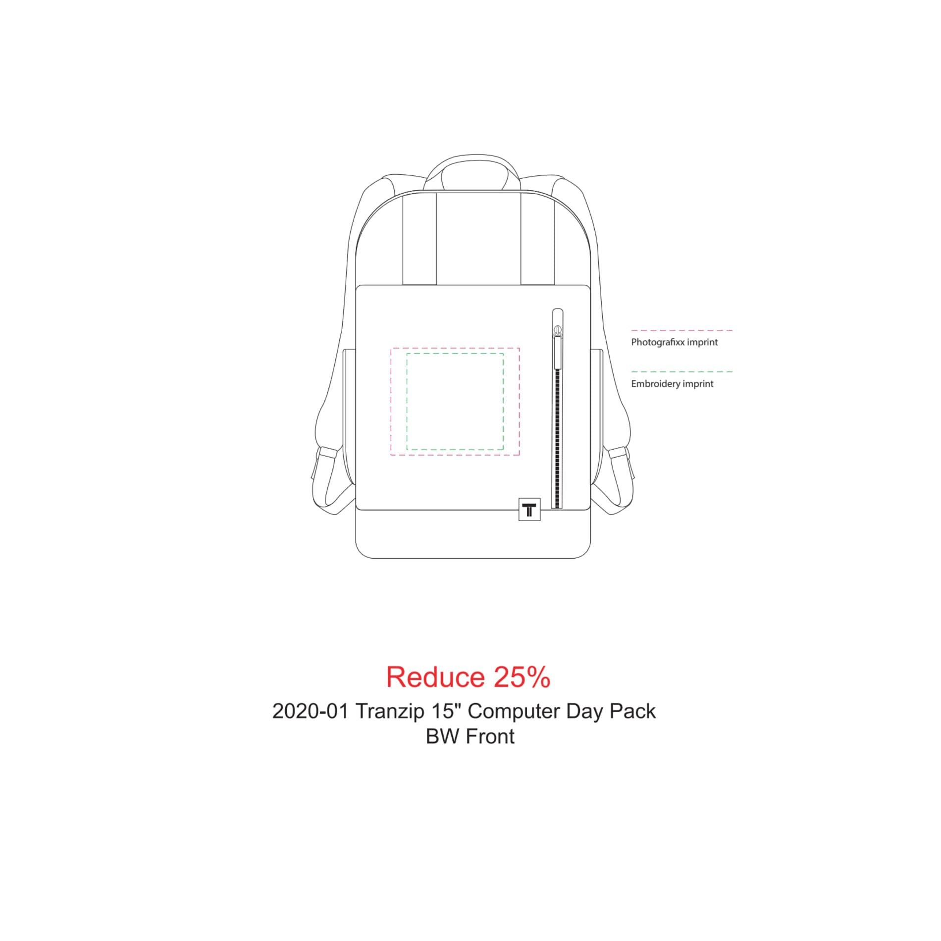 Tranzip 15" Computer Day Pack 16