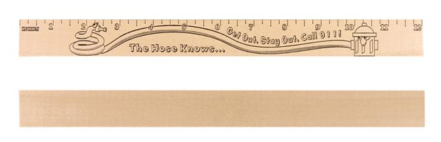 Get Out/stay Out  "u" Color Rulers - Natural Wood Finish 2