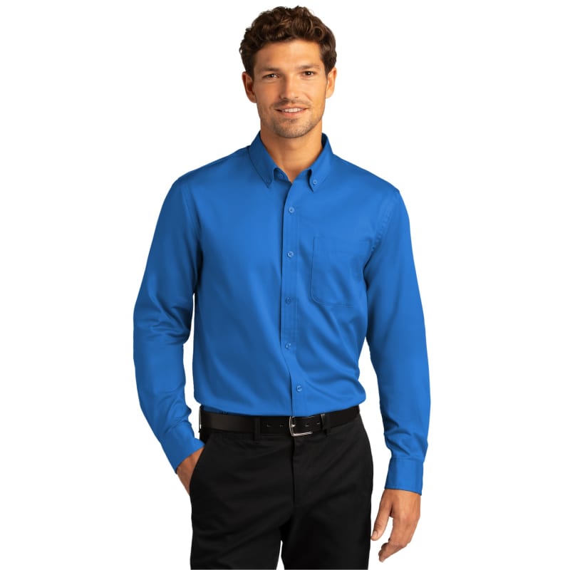 Port Authority Long Sleeve SuperPro React Twill Shirt. 21