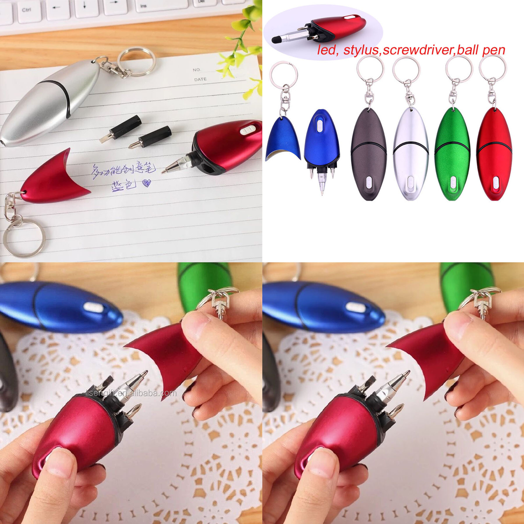 5 in 1 Multi-functional Ballpoint Pen