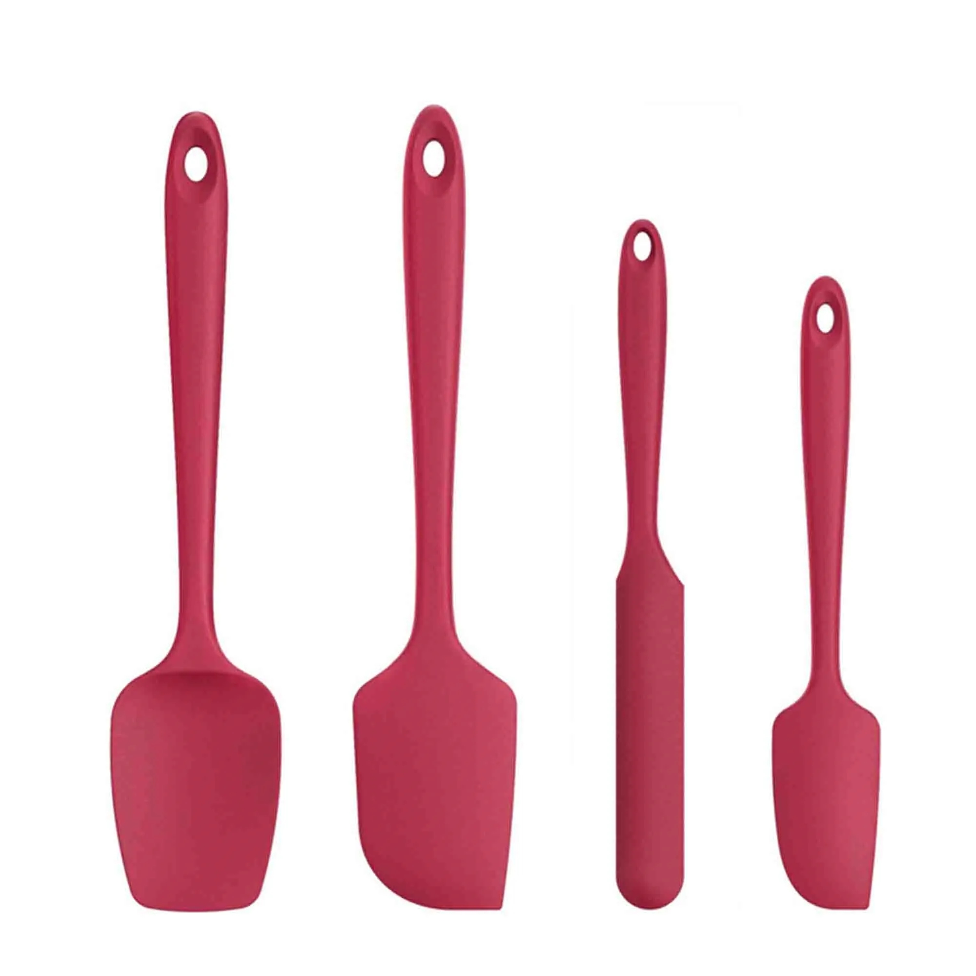 4 Pieces Silicone Food Grade Rubber Spatula Set 6