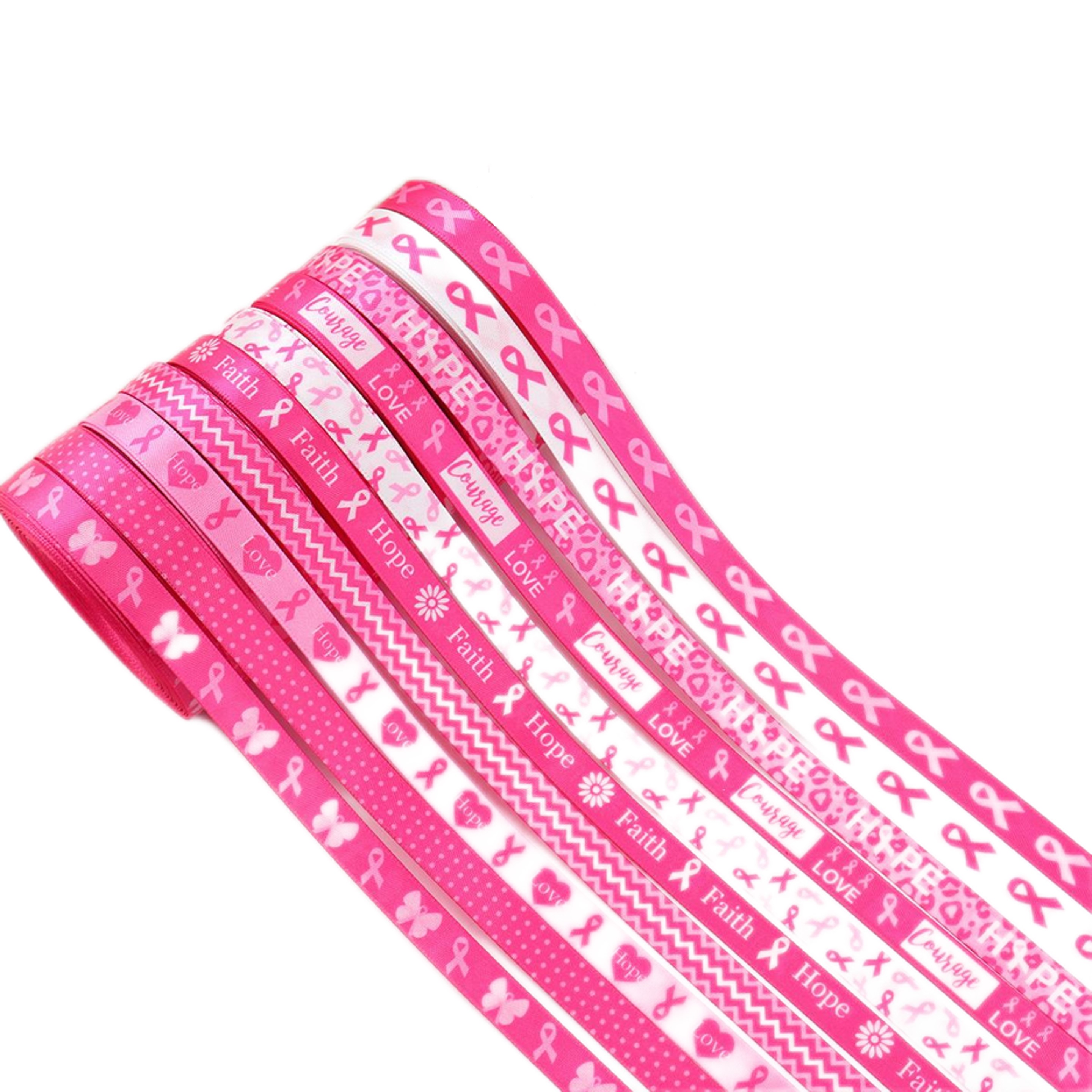 Breast Cancer Awareness Craft Ribbon 5 Yard (direct import) 4