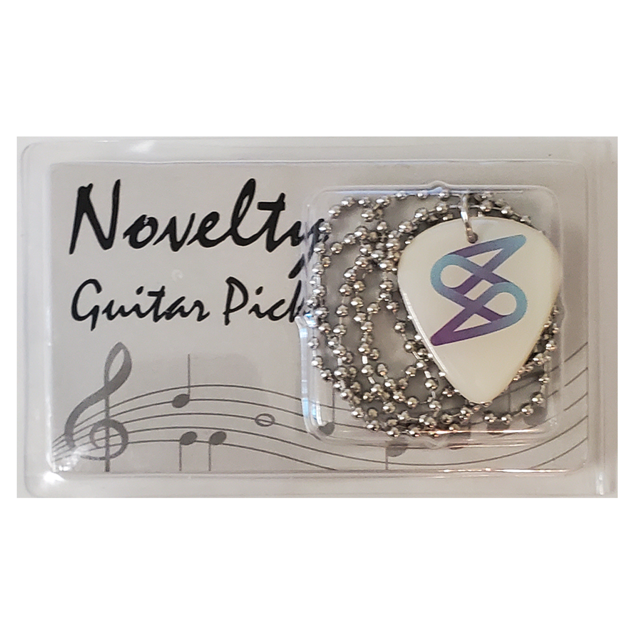 Novelty Pick with Single Sided Imprint with 30" Ball Chain 2
