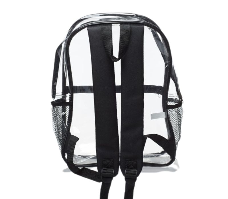 Clear PVC Backpack with Side Mesh Pocket 4