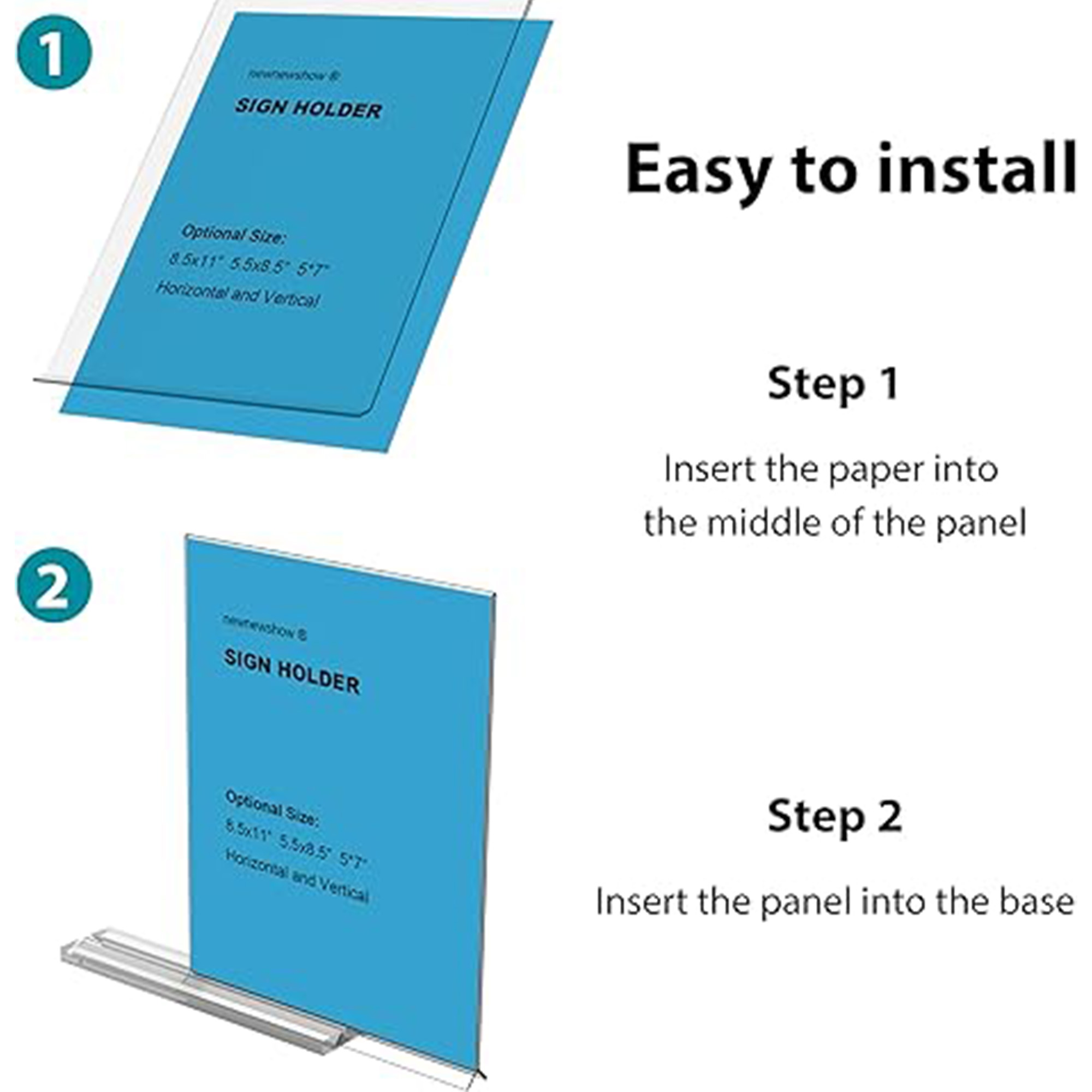 Acrylic Sign Holder for restaurant, hospital, school 4
