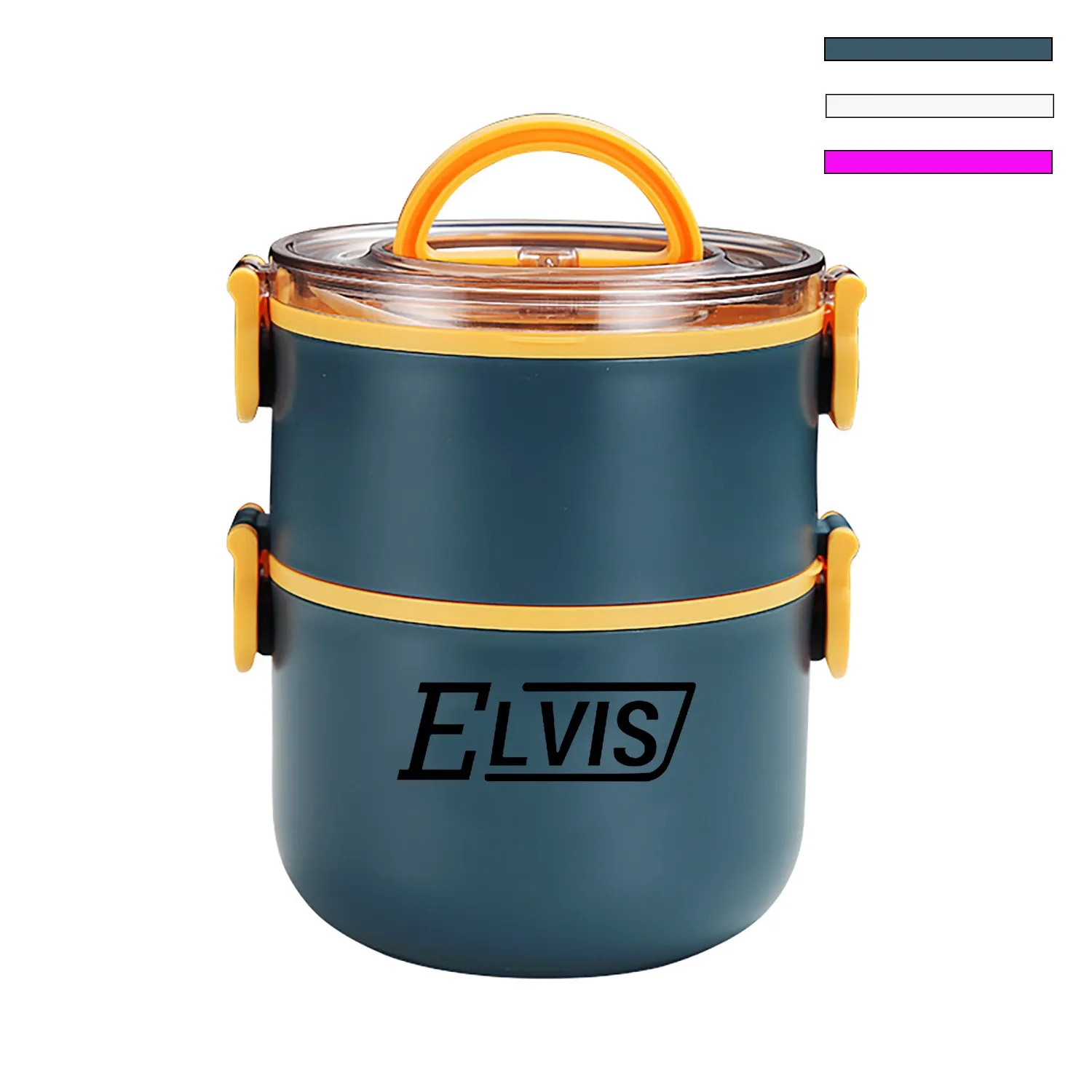 Circular Large Capacity Double Layered Lunch Box 4